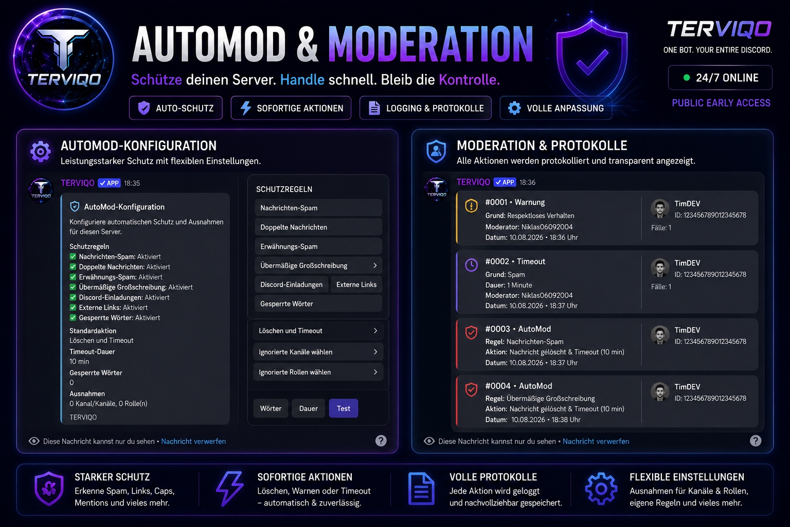 TERVIQO AutoMod & Moderation